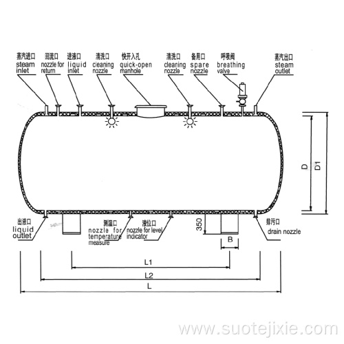 Distilled liquid storage tank